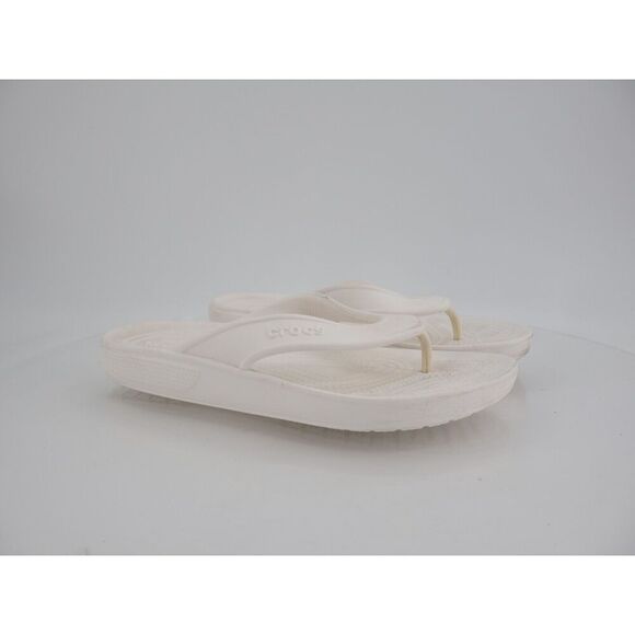 Crocs Women's Iconic Sandal Size 11 Wedge Thong Slide Flip Flop White Shoes - Picture 1 of 10